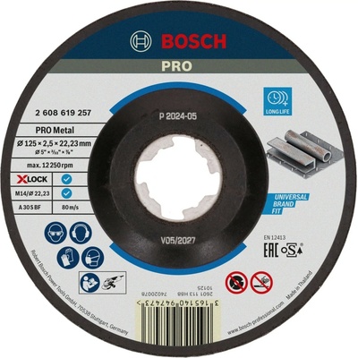 Bosch Rezný kotúč Expert X-Lock, na kov, pr. 125 x 2,5 mm