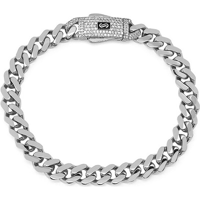 iZlato Forever Monaco Chain náramek Classic Plain Pavé lock 8 mm IZ30147AN