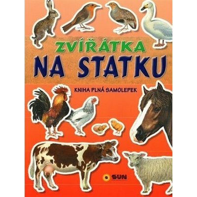 Zvířátka na statku kniha plná samolepek
