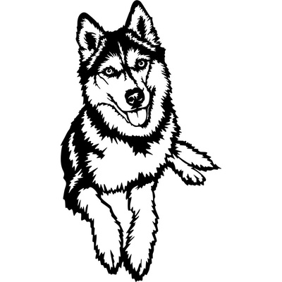 Vsepropejska Husky 3 dřevěná dekorace na zeď Rozměr (cm): 38 x 20 – Hledejceny.cz