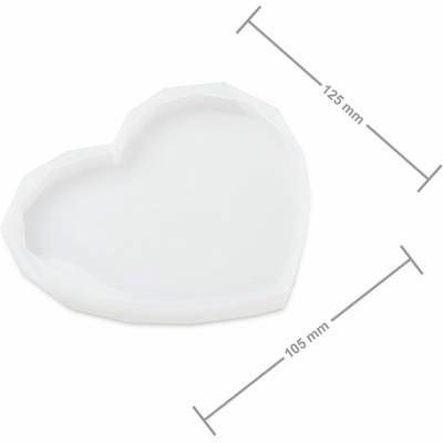 Manumi Silikónová forma na odlievanie kreatívnej hmoty srdce 125x105x10mm - 1 ks