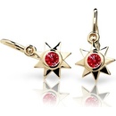 Cutie Náušnice dievčenské na patent C2203-B Ruby Dark