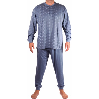 H&F Hopefine Jaroslav pánske pyžamo s nápletmi W-046C svetlošedá