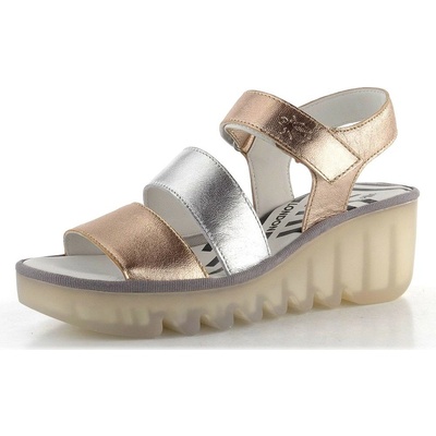 Fly London metalické sandály sahara/silver P501575005