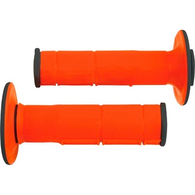 Gripy Racing (dvojvrstvové, mäkké), perách (oranžovo-čierne, pár, dĺžka 116 mm)