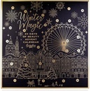 Accentra Adventní kalendář WINTER MAGIC NOIR ve čtvercové krabičce