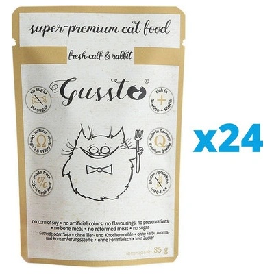 Gussto Cat Fresh Calf & Rabbit 24 x 85 g