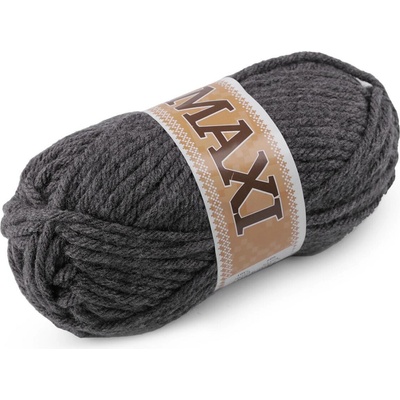 Pletací příze Jumbo Maxi 100 g Varianta: 28 (909) šedá tmavá, Balení: 1 ks 44062/88797/243726