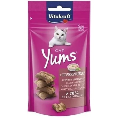 Vitakraft Cat Yums Лакомства за котки, сочни хапки с лебервурст 40gr