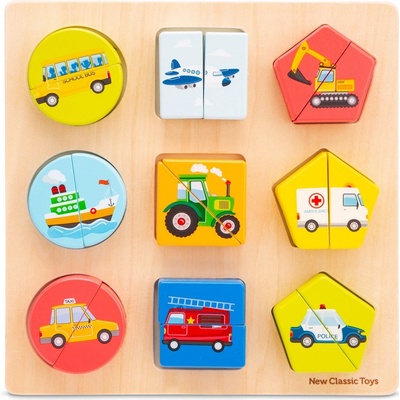 New Classic Toys puzzle tvary dopravní prostředky