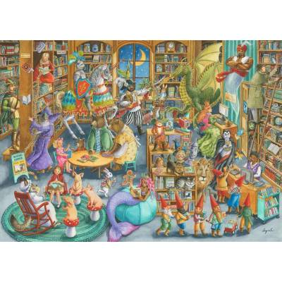 Ravensburger - Puzzle Midnight in the Library - 1 000 piese