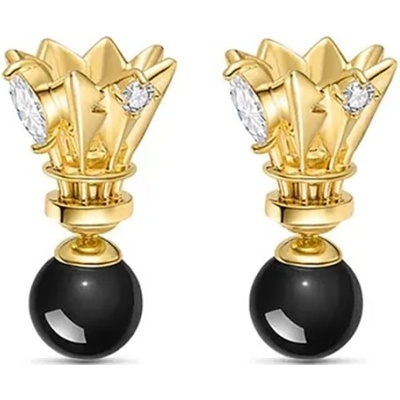 JAY náušnice Badmintonový míček obsidián JAY-9152 Černá