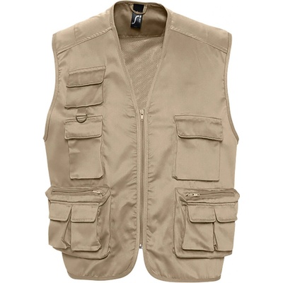 Sol´s vesta Safari Gilet 43630 Beige Rope