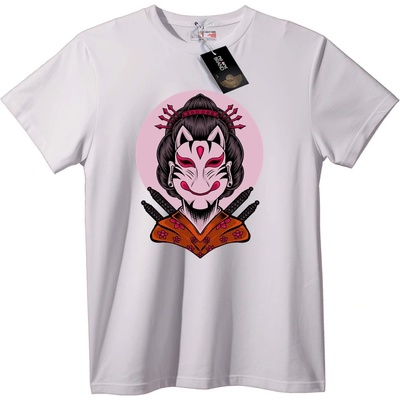 NOONEBRAND Тениска Гейша котка с маска - 6XL, Black