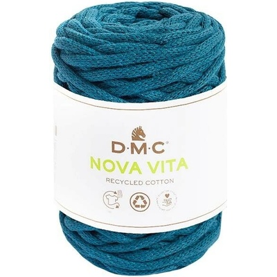 Šňůrková příze na makramé a háčkování NOVA VITA 12 od DMC 250g, petrolejová modrá