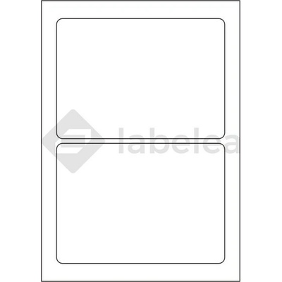 Labelea Samolepiace etikety 178x127 mm odolné biele matné plastové, na hárku A4, pre laserovú tlač, Farba etikiet Biela, Počet hárkov v balení 100 E02178127W002S