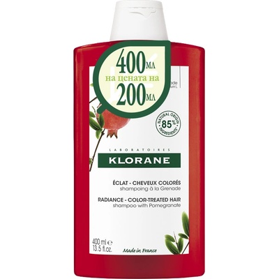 Klorane Pomegranate Шампоан за боядисана коса, 400 ml