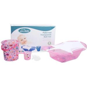 Sevibaby Комплект за къпане 5 части с морски животни Цвят РОЗОВ (137 - 2)