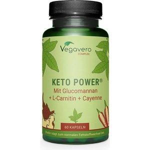 Vegavero Keto Power® с глюкоманан, L-карнитин и лют червен пипер, 60 капсули (VV-VITA-373)