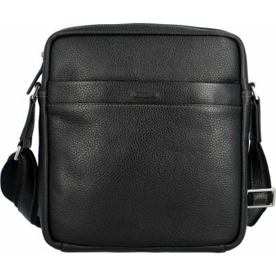 Katana Pánska kožená crossbody taška Aleta čierna