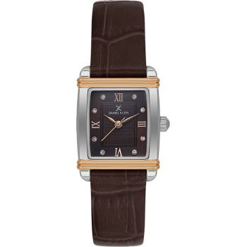 Daniel Klein DK. 1.14116-6 - Дамски часовник, Premium, Кварцов, 21x29mm, 3 ATM, Кафяв
