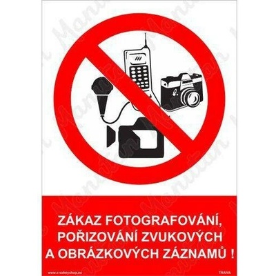 Zákaz fotografování, plast 297 x 420 x 2 mm A3