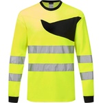 Portwest PW221 Hi-Vis Тениска с дълъг ръкав - Сертифицирана, стилна и удобна тениска (PW221YBR)