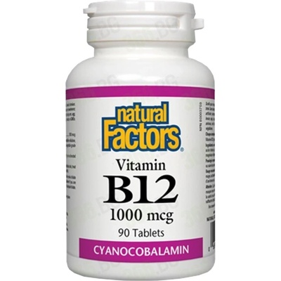Natural Factors Vitamin B12 Cyanocobalamin 1000 mcg [90 Таблетки]
