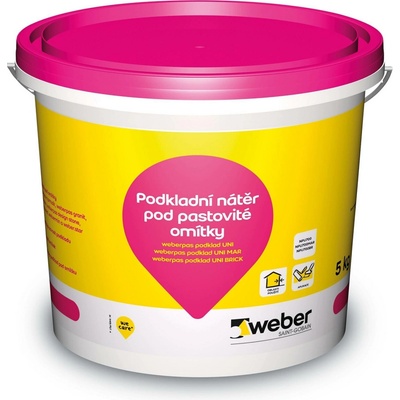 Penetrace weberpas podklad UNI žlutá 5 kg