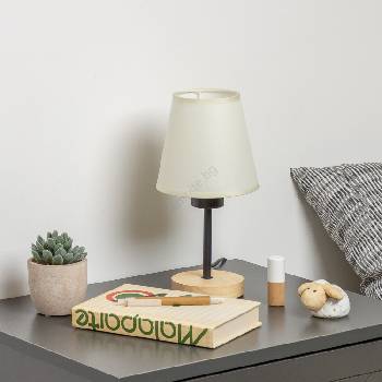 Brilagi - Настолна лампа NUBILA WOOD 1xE27/25W/230V дъб/кремав (BG1567E)