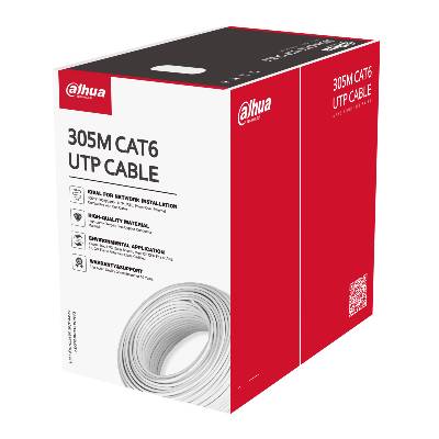 UTP кабел Dahua PFM920I-6UN-C CAT6 PFM920I-6UN-C 305м - бял (B1790024_4)