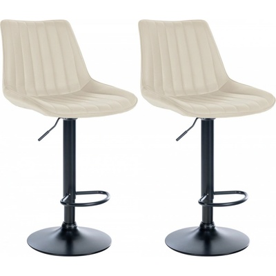 Design-Shop Toni koženka Krémová / čierny rám 2 ks