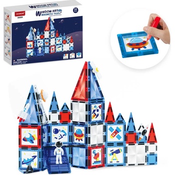 Magnetic Tiles Window Art Space 58 ks