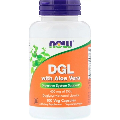 Now Foods DGL + Aloe Vera 400 mg 100 kapslí