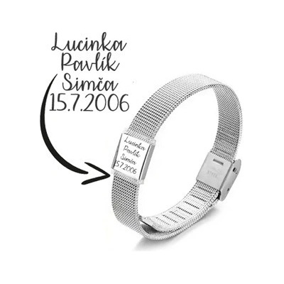 Šperky4U personalizovaný ocelový náramek OPA1827