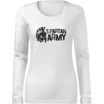 DRAGOWA Slim дамска тениска с дълъг ръкав, Аристон, бяла, 160г/м2 (8350)