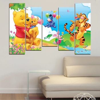 Vivid Home Декоративни панели Vivid Home от 5 части, Детски, PVC, 160x100 см, 4-та Форма №0435