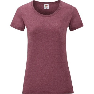 Fruit of the Loom Дамска тениска с къс ръкав FRUIT OF THE LOOM LADY-FIT VALUEWEIGHT - бордо/каприз XL (161372n2904)