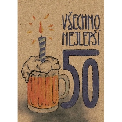 Přáníčko BeBechy – A6 - recyklovaný papír - 50Pivo