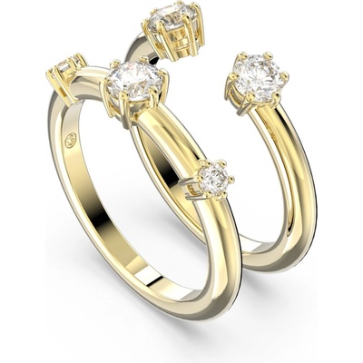 Swarovski Súprava dvoch pozlátených prsteňov Constella 5640967