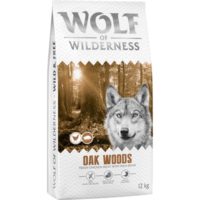 Wolf of Wilderness Adult "Oak Woods" s diviakom bez obilnín novinka 12 kg
