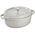 Staub Cocotte hrniec oválny 23 cm 2,3 l biela hľuzovka