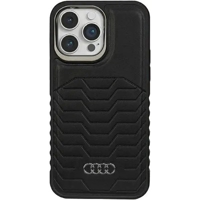 Audi Кожен кейс Audi Synthetic Leather с MagSafe за iPhone 14 Pro, черен (6955250226851)
