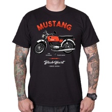Street Black Heart Mustang tričko čierne