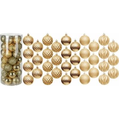 Christmas decoration DEKORATIVNÍ PLASTOVÉ KOULE SADA 6CM 35 ZLATÝCH
