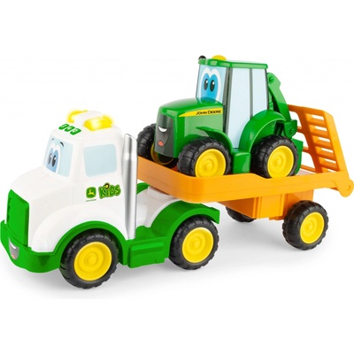 JD Kids John Deere Traktor Johnny s ťahačom 37 cm