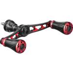 GOMEXUS Двойна ръкохватка (ноб) за дръжка GOMEXUS Dual Color Black&Red Spinning Double Handle 98mm Aluminium за макари Daiwa и Shimano Риболовна макара