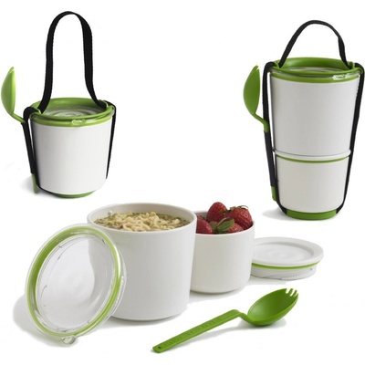 BLACK-BLUM Lunch Pot, biely / zelený