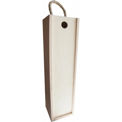 Drevená krabica na 1 fľašu, farba: natur, rozmer: 355x105x100 mm