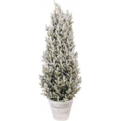 Umělý zasněžený stromek v květináči Veelviet – 27x70 cm